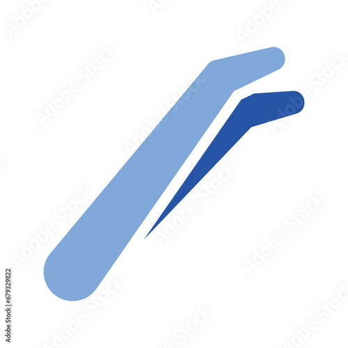 Tweezers Glyph Blue Icon