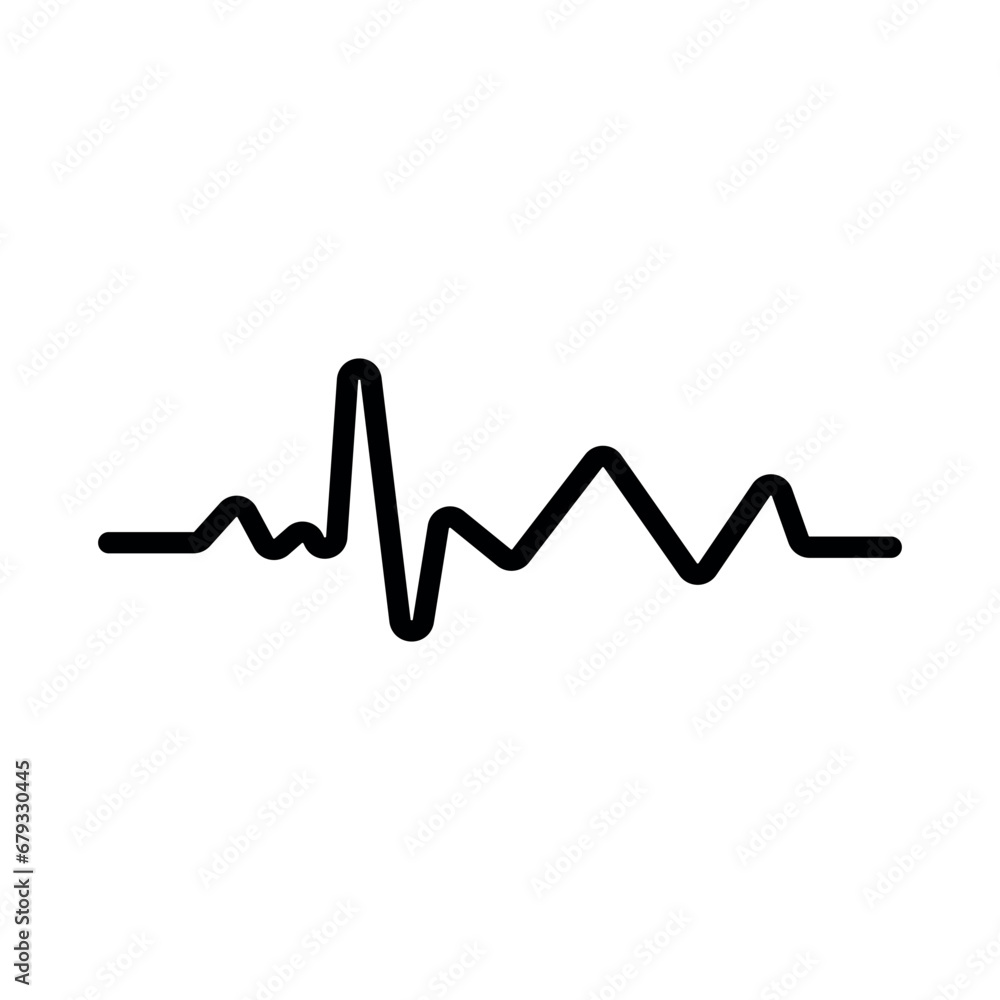 Heartbeat icon line Vector illustration. Heart beat monitor pulse line art vector icon. Heartbeat icon line Vector illustration. Heart beat monitor pulse line art vector icon.