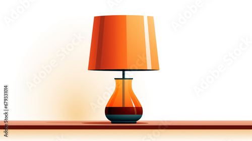 Nightstand Lamp Creative Orange Ceramics Bedside Table Lamp