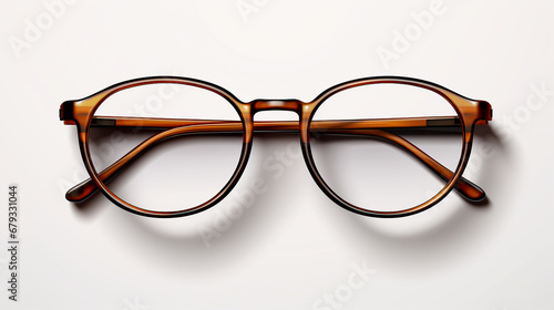 Round Oval Blue Ray Spectacles on a white background