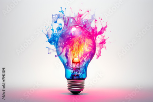 Dynamic Creativity: Bursting Light Bulb Palette
