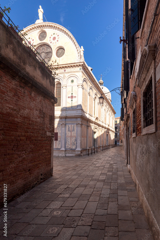 Old medieval Venetian church of Santa Maria dei Miracoli.
