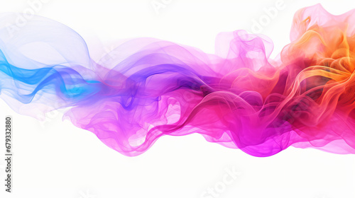 rainbow neon smoke cloud ink painted 3d rendered abstract art background wallpaper illustration