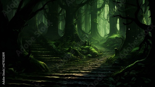 Enchanted Twilight Forest: A Mysterious Realm of Whispering Trees and Glowing Paths