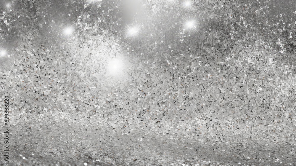 Silver glitter seamless background