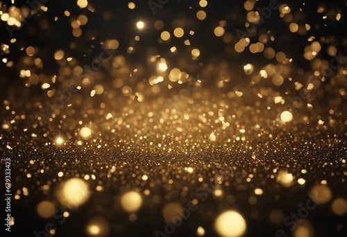 Dark background with abstract golden sparkles