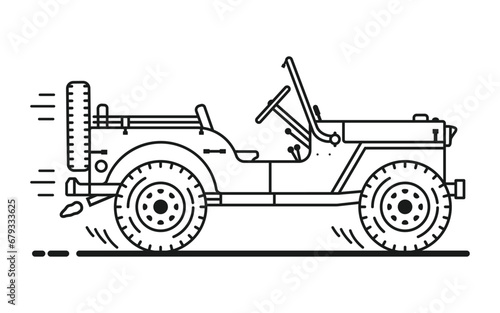 WW2 Army Vehicle Vector Clipart
