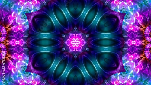 Stunning Abstract Kaleidoscope Background: Unique Multicolor Mosaic Texture in Seamless Geometric Pattern © Imam Lutfi