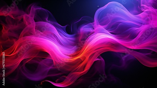 Ethereal Ribbons of Crimson and Violet Dancing Gracefully in a Mysterious Cosmic Ballet