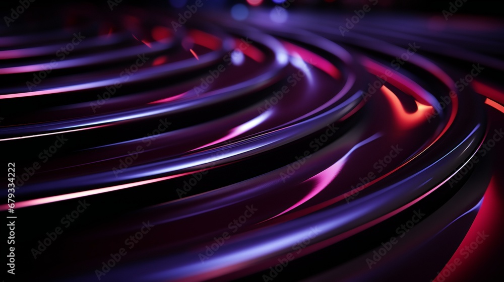 Intertwining Ribbons of Light and Shadow Creating a Mesmerizing Spectrum of Red and Blue Intertwining Ribbons of Light and Shadow Creating a Mesmerizing Spectrum of Red and Blue
