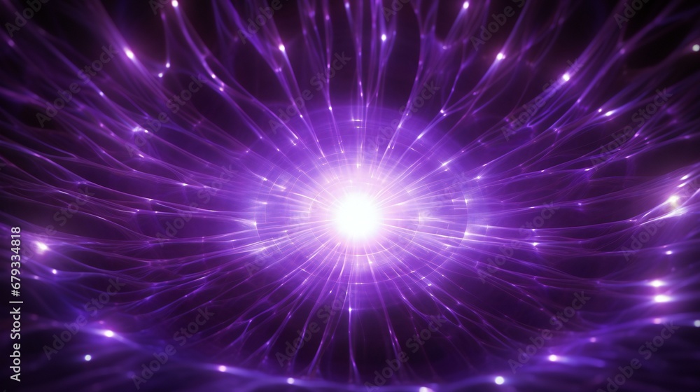 Cosmic Burst of Purple Light Radiates Energy in a Hypnotic Spiral of Mystical Illumination Cosmic Burst of Purple Light Radiates Energy in a Hypnotic Spiral of Mystical Illumination