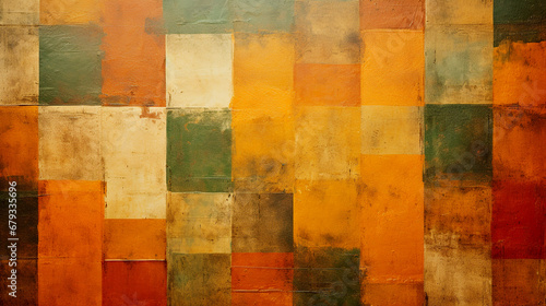 Abstract Olive Drab Terracotta Pattern