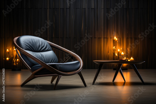 Dramatic Glow: Contemporary Chair in the Limelight