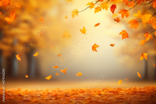 Falling Embers: Autumn's Maple Leaf Farewell