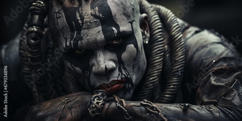 evil clown with face paint © Riverland Studio