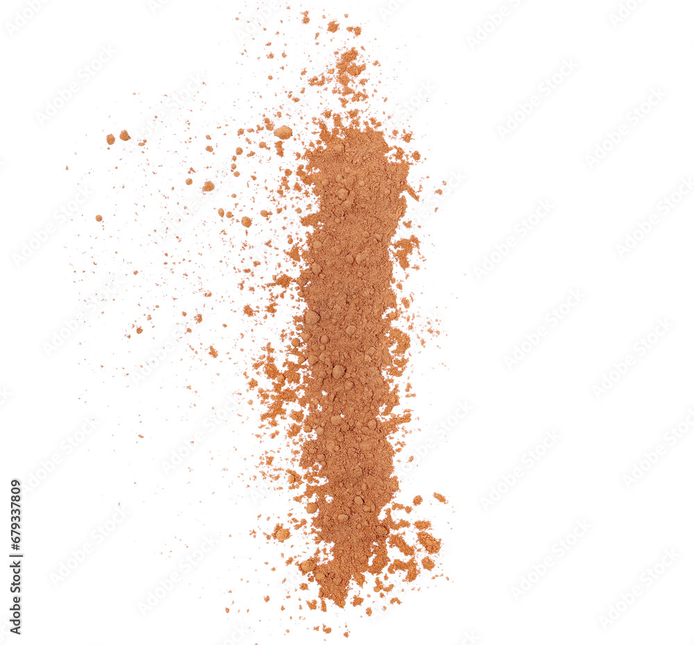 Cocoa powder alphabet letter I, symbol isolated on white, clipping path Cocoa powder alphabet letter I, symbol isolated on white, clipping path