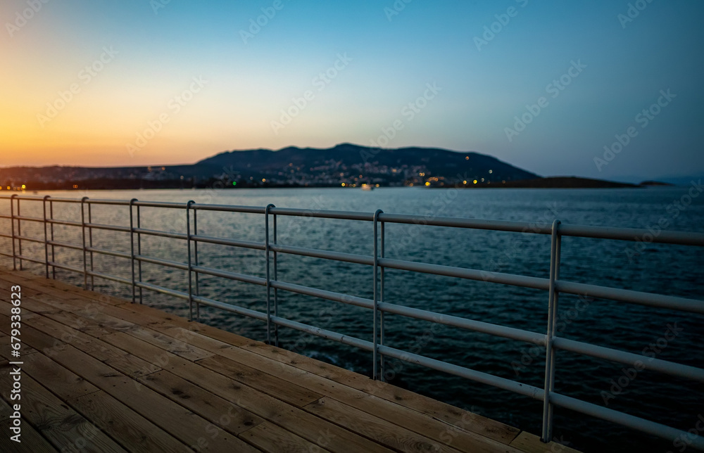 Fototapeta premium The embankment of the city of Porto Rafti in Greece.