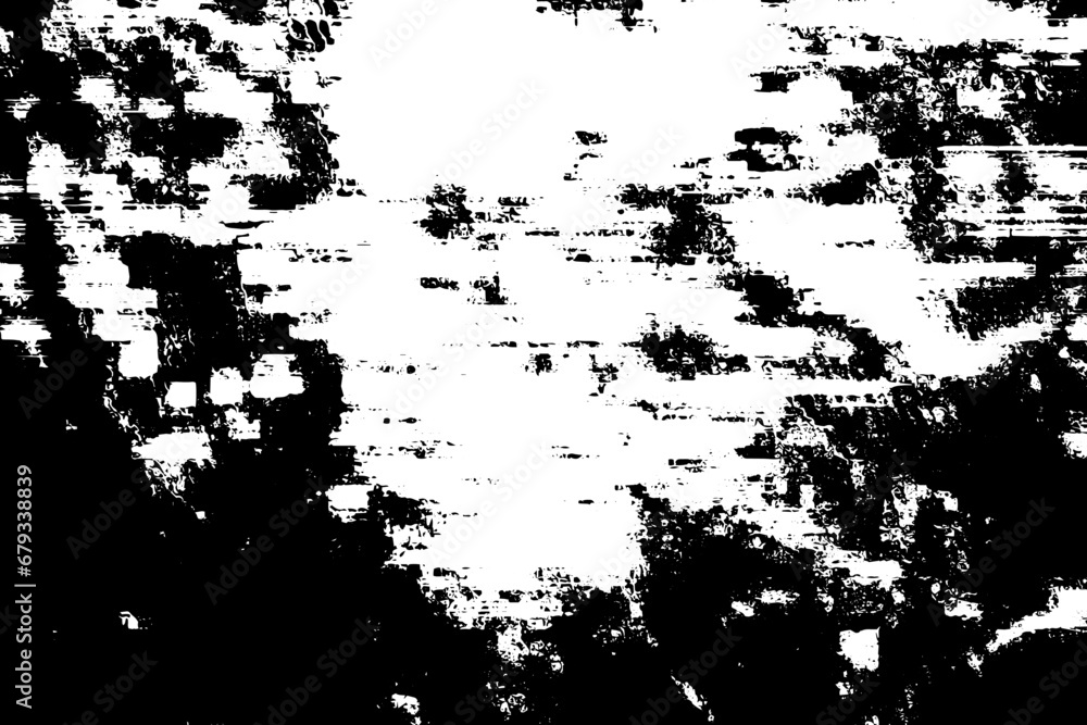 Fototapeta premium Rustic grunge vector texture with grain and stains. Abstract noise background. Weathered surface. Dirty and damaged. Detailed rough backdrop. Vector graphic illustration with transparent white. EPS10.