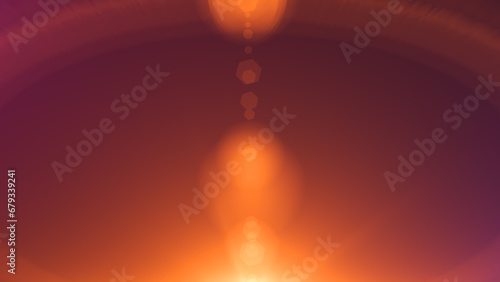 Картината върху платно Bright sun flare with golden light rays and soft glow emerging from a dark background