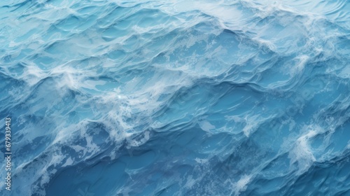 background sea with foam top view.