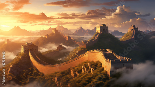 Obraz na płótnie Great Wall of china, Great Wall, china, china architecture, china buildings, Asi