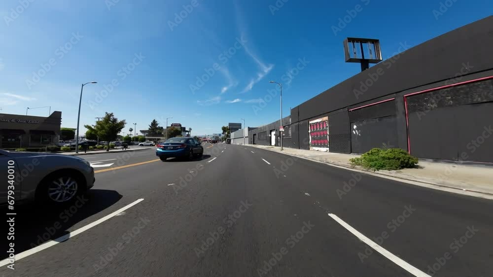 Los Angeles La Cienega Blvd Northbound Venice to Pico 02 Front View Driving Plate California USA Ultra Wide Los Angeles La Cienega Blvd Northbound Venice to Pico 02 Front View Driving Plate California USA Ultra Wide