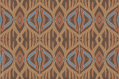 Wallpaper Mural Ikat Paisley Embroidery on the Fabric in Indonesia,india and Asian countries.geometric Ethnic Oriental Seamless pattern.aztec Style. illustration.design for Texture,fabric,clothing,wrapping,carpet. Torontodigital.ca