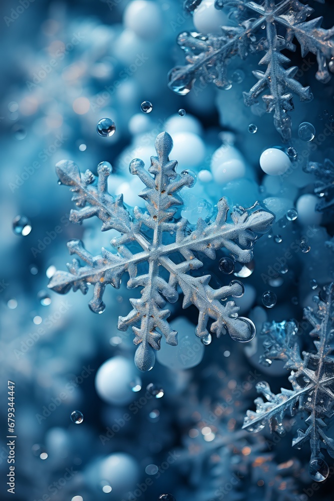 color photo of snowflakes a mesmerizing closeup cap AI generated illustration color photo of snowflakes a mesmerizing closeup cap AI generated illustration