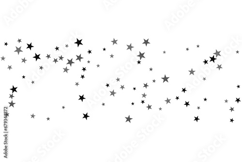 Star confetti. Silver casual confetti background. Bright design pattern. © niko180180