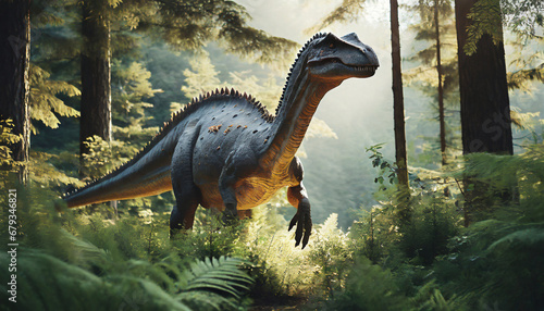 dinosaur in the woods 4k hd quality photo