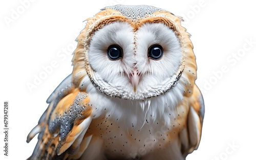 Barn Owl on transparent background.