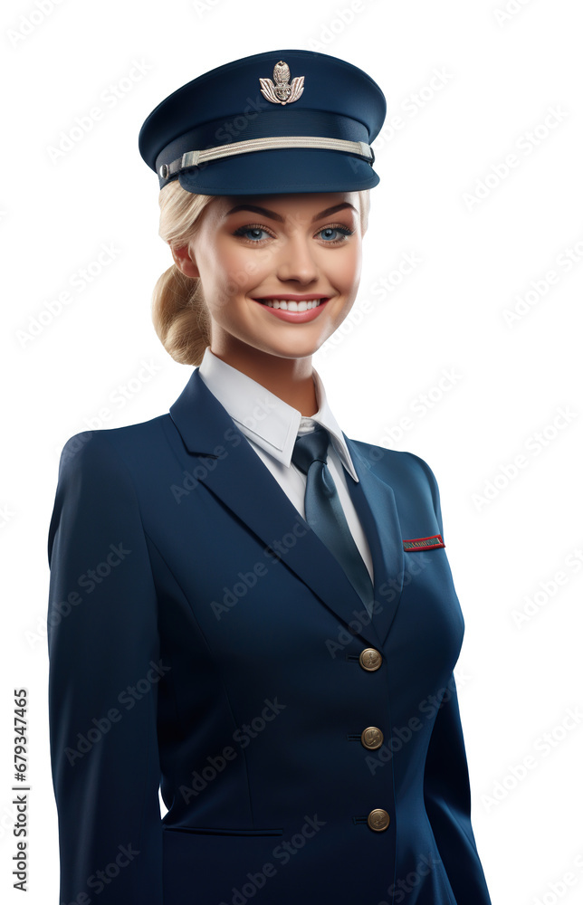 Stewardess, flight attendant. Isolated on a transparent background. Stewardess, flight attendant. Isolated on a transparent background.