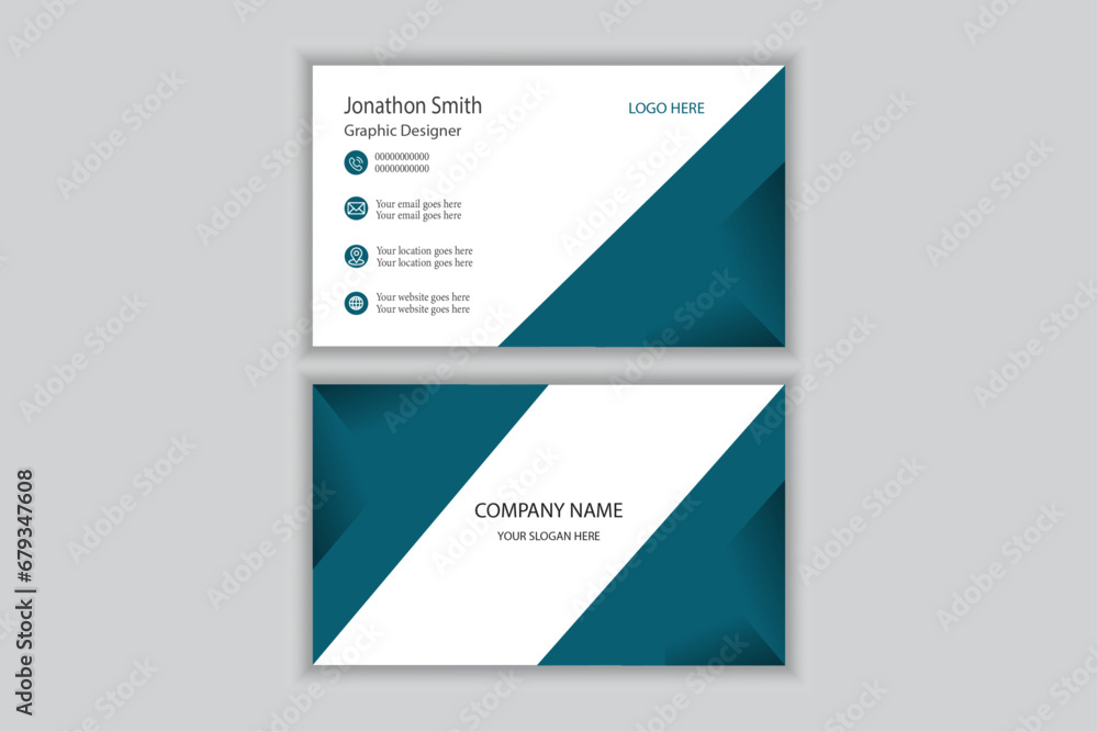 Creative, Colorful and Elegant Business Card Design Template.