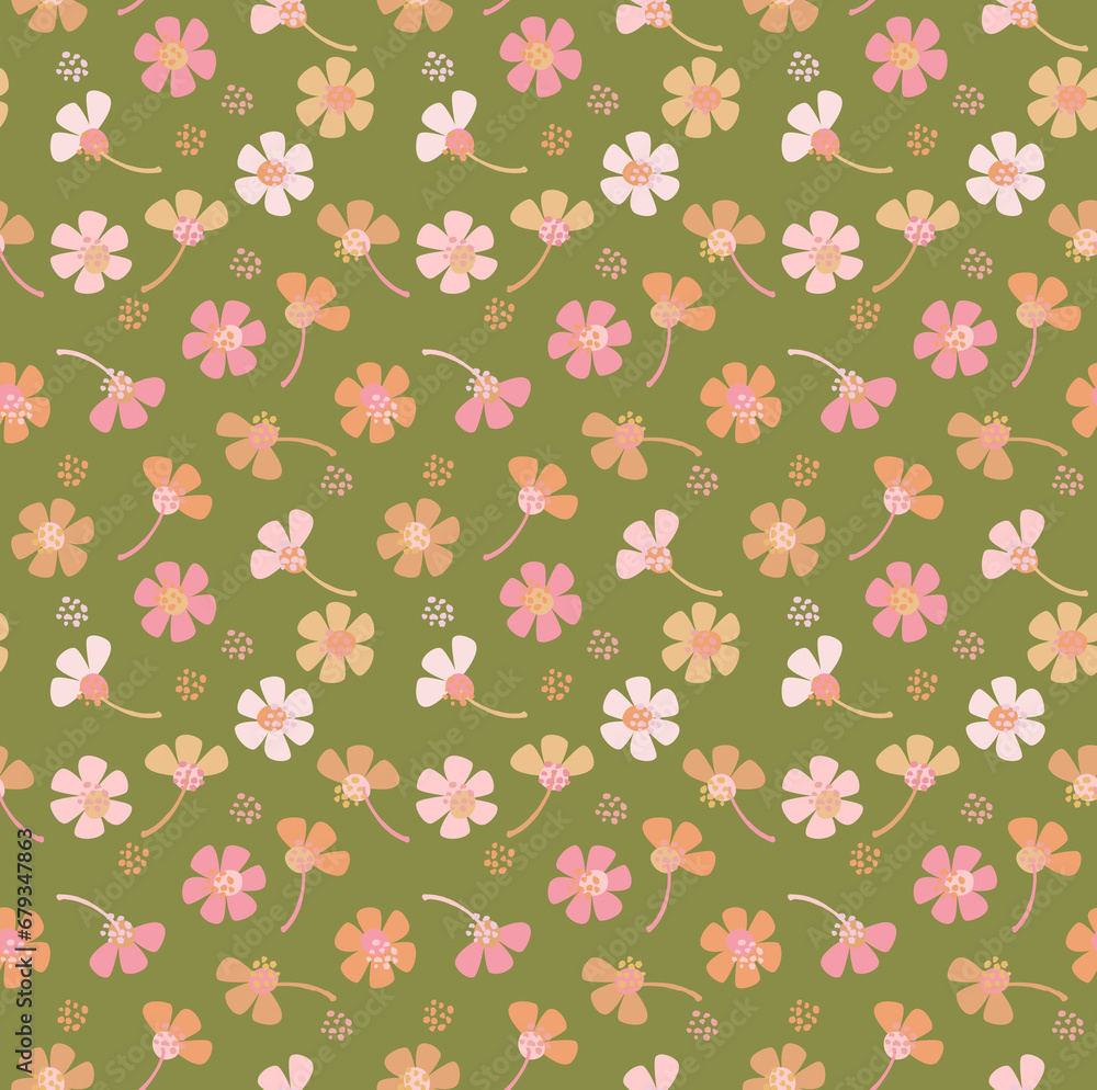 Daisy Seamless Pattern Floral Coordinate