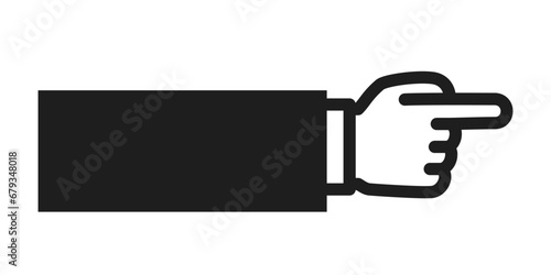Illustration of hand arrows Directional symbols