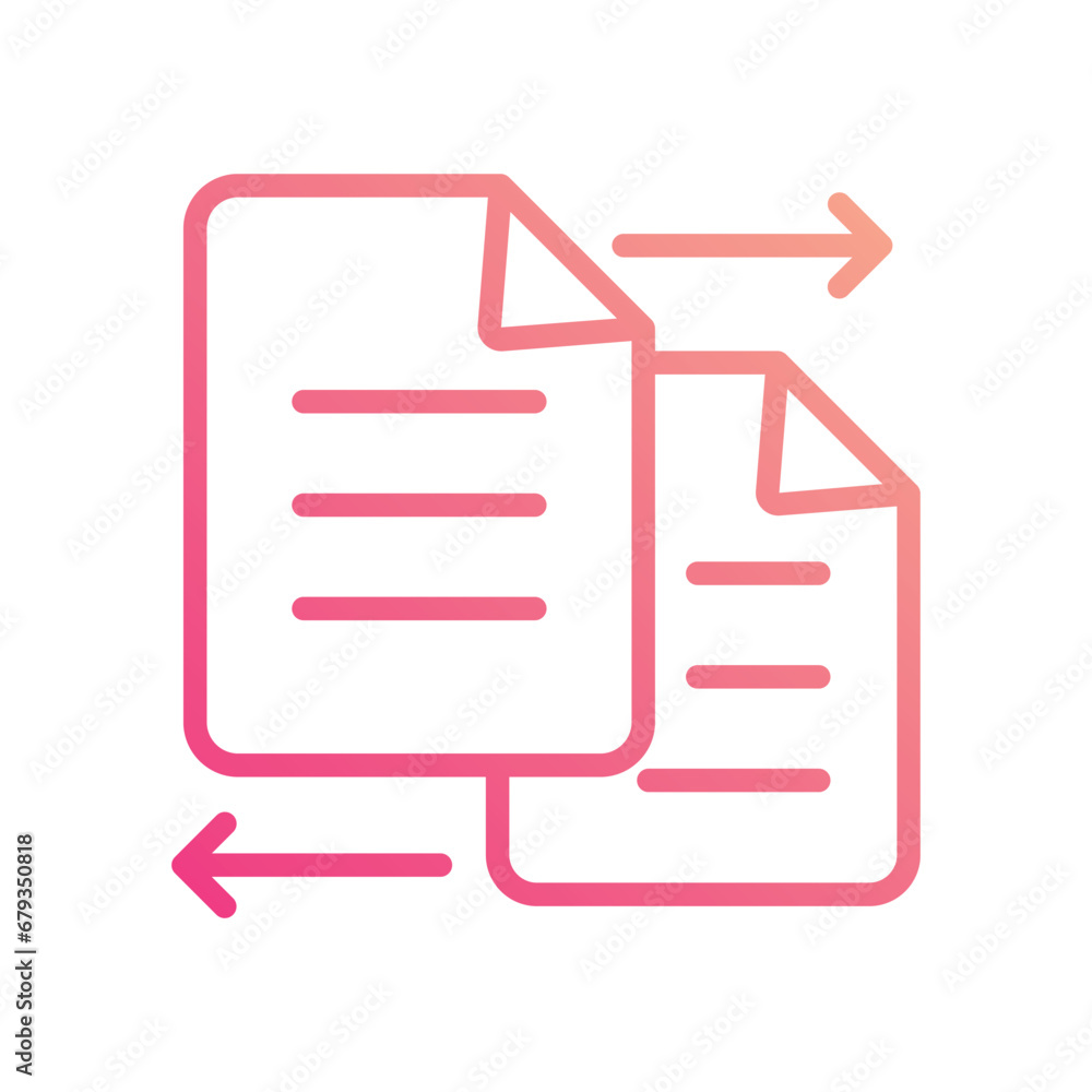 Data Exchange icon isolate white background vector stock illustration Data Exchange icon isolate white background vector stock illustration