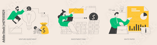 Startup financing abstract concept vector illustrations.