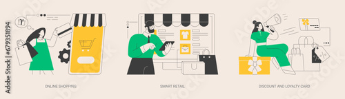 E-commerce platform abstract concept vector illustrations.