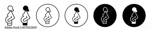 Obstetrician and Gynecologist vector icon illustration set photo