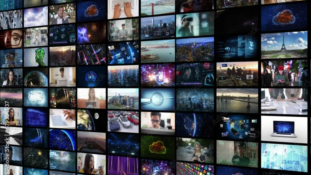 Video Wall Background Journey through Video Screens showing Multiple Themed videos. Loopable. Lateral Dolly. All videos in this animation are available in my portfolio. Video Wall Background Journey through Video Screens showing Multiple Themed videos. Loopable. Lateral Dolly. All videos in this animation are available in my portfolio.