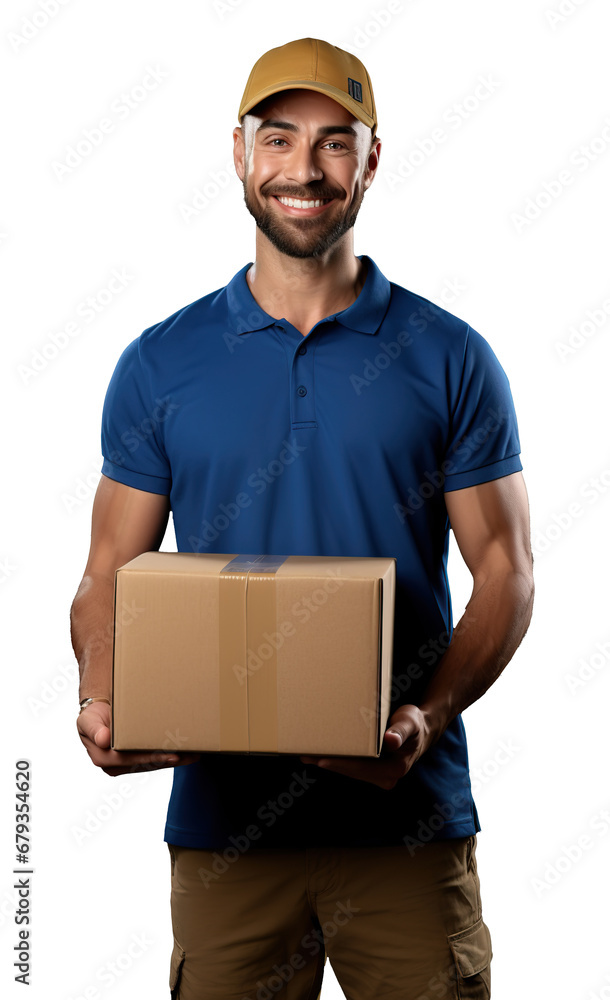 Delivery person, Delivery driver. Isolated on a transparent background. Delivery person, Delivery driver. Isolated on a transparent background.