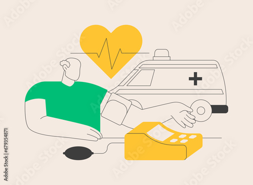 Hypertension abstract concept vector illustration.