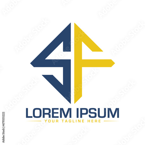SF Letter Logo Design Unique and Modern Logo Design