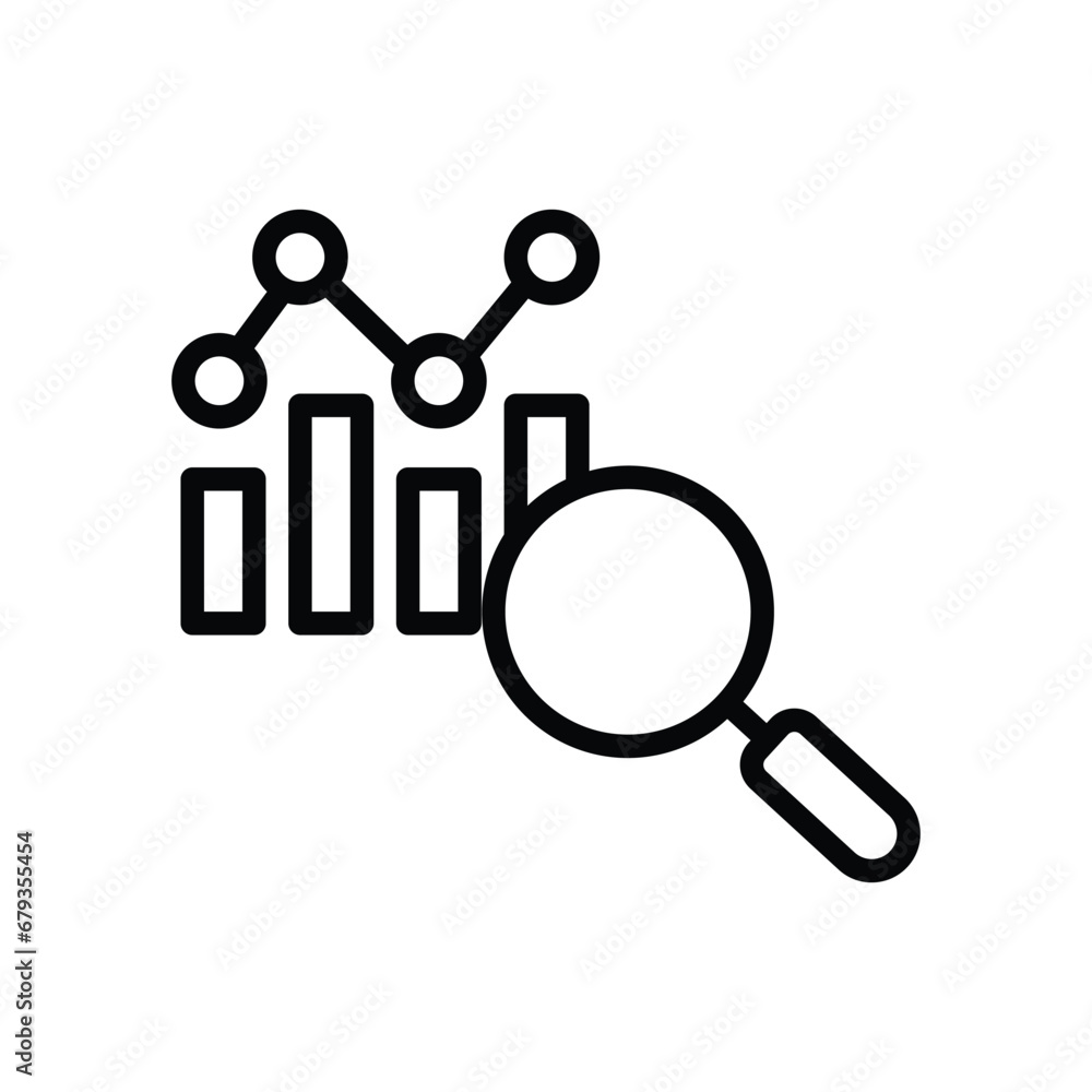 Data Analysis icon isolate white background vector stock illustration Data Analysis icon isolate white background vector stock illustration