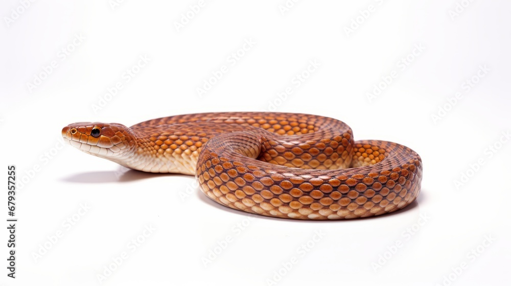 Fototapeta premium snake full body on white background