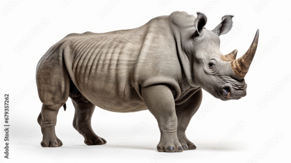 rhino full body on white background rhino full body on white background