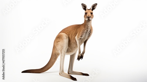 Kangaroo full body on white background