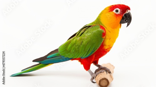 parrot full body on white background