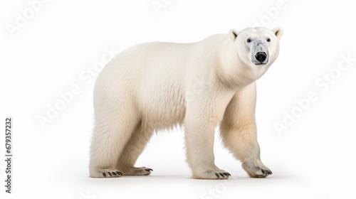 polar bear full body on white background