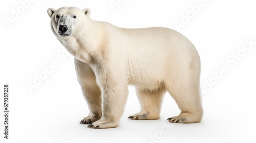 polar bear full body on white background